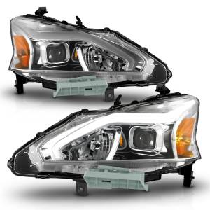 Anzo USA - 121570 | Anzo USA Projector Headlights w/ Light Bar Chrome Housing (2013-2015 Altima 4dr) - Image 1