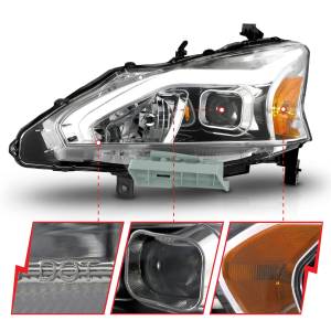 Anzo USA - 121570 | Anzo USA Projector Headlights w/ Light Bar Chrome Housing (2013-2015 Altima 4dr) - Image 2