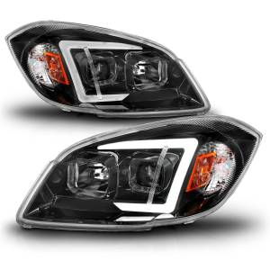 Anzo USA - 121573 | Anzo USA Square Projector Led Bar Black Headlights (2005-2010 Cobalt) - Image 1