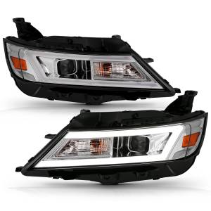 Anzo USA - 121575 | Anzo USA Square Projector LED Bar Headlights w/ Chrome Housing (2014-2020 Impala) - Image 1