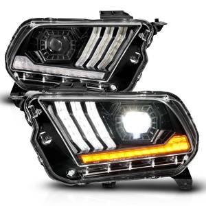 Anzo USA - 121577 | Anzo USA Full Led Projector Headlights w /sequential Light Tube (2010-2014 Mustang) - Image 1