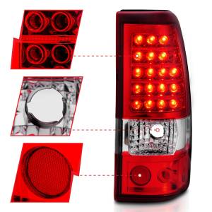 Anzo USA - 311007 | Anzo USA LED Taillights Red/Clear (2003-2006 Silverado 1500, 2500, 3500) - Image 6