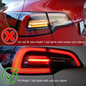 AlphaREX - 601010 | AlphaRex PRO-Series LED Tail Lights For Tesla Model 3 (2017-2023) / Model Y Without Stock Amber Turn Signal (2020-2024) | Jet Black - Image 5