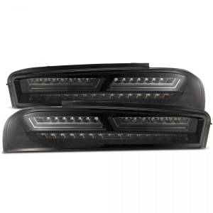 610010 | AlphaRex PRO-Series LED Tail Lights For 16-18 Chevrolet Camaro | Jet Black
