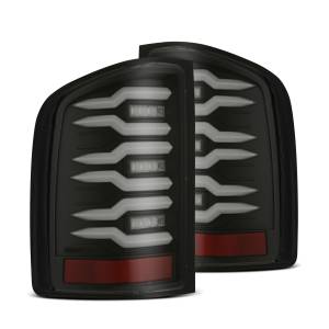 620080 | AlphaRex LUXX-Series LED Tail Lights For Chevy Silverado (2007-2013) | Black