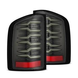 620090 | AlphaRex LUXX-Series LED Tail Lights For Chevy Silverado (2007-2013) | Alpha-Black