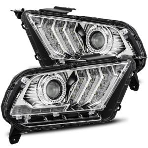 880111 | AlphaRex PRO-Series Halogen Projector Headlights For Ford Mustang (2010-2012) | Chrome