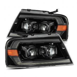 880133 | AlphaRex LUXX-Series LED Projector Headlights For Ford F150 (2004-2008) / Lincoln Mark LT (2004-2008) | Alpha-Black