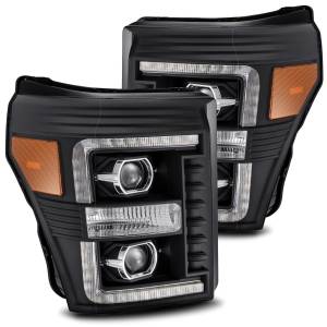 880146 | AlphaRex LUXX-Series LED Projector Headlights For Ford F-250 / F-350 / F-450 / F-550 Super Duty (2011-2016) | Black