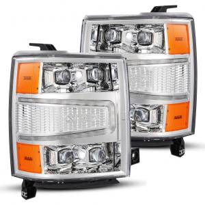 880240 | AlphaRex NOVA-Series LED Projector Headlights Chevrolet Silverado (2014-2015) | Chrome