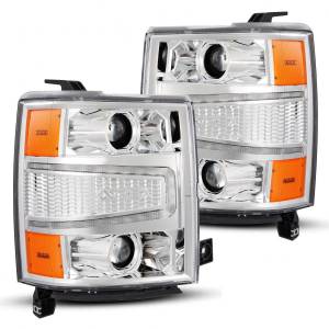 880243 | AlphaRex LUXX-Series LED Projector Headlights Chevrolet Silverado (2014-2015) | Chrome