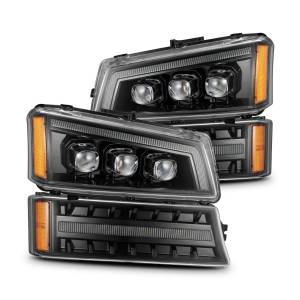 880254 | AlphaRex NOVA-Series LED Projector Headlights Chevrolet Silverado (2003-2006) / Avalanche (2002-2006 Without Body Cladding) | Alpha-Black