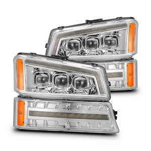 880255 | AlphaRex NOVA-Series LED Projector Headlights Chevrolet Silverado (2003-2006) / Avalanche (2002-2006 Without Body Cladding) | Chrome