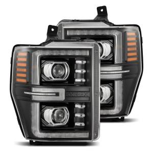 880312 | AlphaRex LUXX-Series LED Projector Headlights Ford F-250, F-350, F-450, F-550 Super Duty / Excursion (2008-2010) | Black