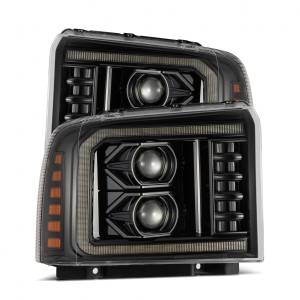 AlphaREX - 880316 | AlphaRex LUXX-Series LED Projector Headlights Ford F-250, F-350, F-450, F-550 Super Duty / Excursion (2005-2007) | Alpha-Black - Image 1