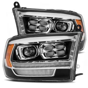 880523 | AlphaRex PRO-Series (5th Gen 2500 Style) Projector Headlights Ram 1500 / 2500 / 3500 (2009-2018) | Black