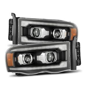 880570 | AlphaRex PRO-Series Halogen Projector Headlights Dodge Ram 1500 / 2500 / 3500 (2002-2005) | Black