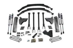 BDS551FS | BDS Suspension 6 Inch Lift Kit With 4 Link For Ford F-250/F-350 Super Duty 4WD | 2008-2010 | Gas | Rear Lift Leaf Springs, Fox 2.0 Performance Series Shocks