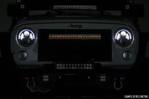 Rough Country - 70920BDA | Rough Country 20 Inch Black Series CREE LED Light Bar | Universal | Dual Row, Amber DRL - Image 2