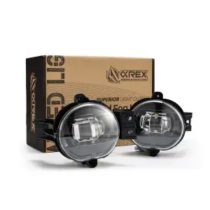 210005 | Alpharex DoubleTap Dual Color LED Projector Fog Lights For Dodge Ram 1500 (2002-2008) / Ram 2500/3500 (2003-2009) | No Bezel | White/Amber