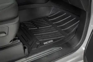 Rough Country - FF-21612 | Rough Country Flex-Fit FR & RR Floor Mats (2019-2025 Silverado, Sierra 1500 2WD/4WD | 2020-2025 Silverado, Sierra 2500 HD, 3500 HD 2WD/4WD | Crew Cab Models ONLY) - Image 4