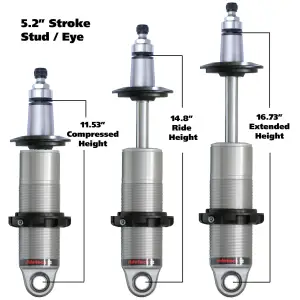 Ridetech - RT24159905 | RideTech HQ Coil-Over shock with 5.2" stroke and 2" stud mount | universal - Image 3