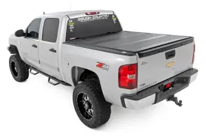 Rough Country - 49113551 | Rough Country Hard Tri-Fold Flip Up Bed Cover (2007-2013 Silverado, Sierra 1500 2WD/4WD | 5'9" Bed) - Image 3