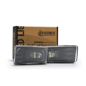 210008 | AlphaRex DoubleTap Dual Color LED Projector Fog Lights For Chevrolet Silverado / Tahoe / Avalanche / Suburban  (2007-2013) | White/Amber