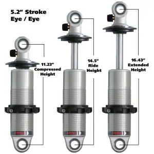 RT24159901 | RideTech HQ Coil-Over shock with 5.2" stroke and 1.7" eye mount | universal