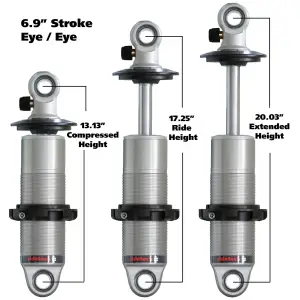 RT24179901 | RideTech HQ Coil-Over shock with 6.9" stroke and 1.7" eye mount | universal