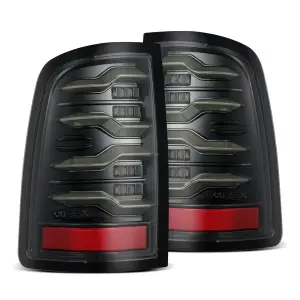 640003 | AlphaRex LUXX-Series LED Tail Lights For Dodge Ram 1500 / 1500 Classic / 2500 / 3500 (2009-2018) | Alpha-Black