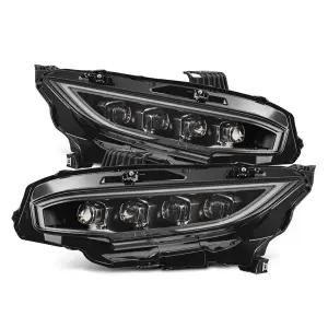 880491 | AlphaRex NOVA-Series LED Projector Headlights For Honda Civic (2016-2021) | Black