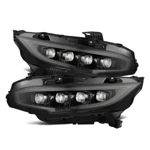 880492 | AlphaRex NOVA-Series LED Projector Headlights For Honda Civic (2016-2021) | Alpha-Black