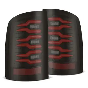 630080 | AlphaRex Luxx-Series LED Tail Lights For GMC Sierra 1500 (07-13) / 2500 HD/3500 HD None Classic/Dually (2007-2013) | Black Red