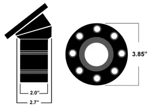 Ridetech - RT81000033 | RideTech Billet aluminum gas cap locking anodized Black (1967-1968 Camaro) - Image 2