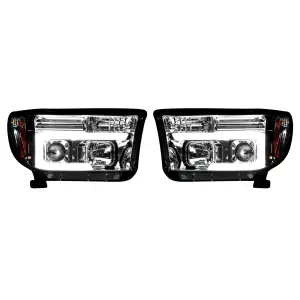 REC264194CLC | Recon Projector Headlights OLED Halos DRL Clear/Chrome (2007-2013 Tundra, Sequoia)