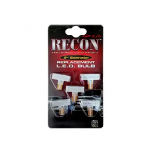 Recon Truck Accessories - 264280AMX | Recon 5 Piece Kit 3-Watt Cab Light Bulbs LED in Amber (1999-2016 F250, F350 Super Duty) - Image 3