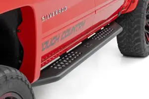 14010 | Rough Country OV2 Running Boards (2007-2018 Silverado, Sierra 1500 2WD/4WD | 2007-2019 Silverado, Sierra 2500 HD, 3500 HD 2WD/4WD | Crew Cab)