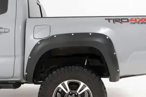 Rough Country - F-T11621A | Rough Country Pocket Fender Flares For Toyota Tacoma 2/4WD (2016-2023) | Flat Black - Image 4