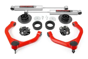 31230RED | Rough Country 3 Inch Lift Kit with Struts Spacers / Premium N3 Rear Shocks (2012-2018 Ram 1500 4WD)