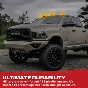 Recon Truck Accessories - 264145CL | Recon 5 Piece Cab Roof Light Set LED Clear Lens in Amber (1999-2002 Ram 1500, 2500, 3500) - Image 5