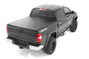 41714551 | Rough Country Soft Tri-Fold Bed Cover (2007-2025 Tundra 2WD/4WD | 5'7" Bed)