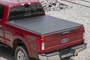 Rough Country - 41517650 | Rough Country Soft Tri-Fold Bed Cover (2017-2024 F250, F350 Super Duty 2WD/4WD | 6'10" Bed) - Image 2