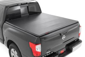 41816550A |Rough Country Soft Tri-Fold Bed Cover (2017-2024 Titan 2WD/4WD | 5'7" Bed)