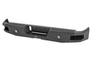 10786B | Rough Country Rear Bumper With Black Series LED Flush Mount Lights For Ram 2500/3500 2WD/4WD (2010-2024)