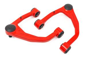 76901RED | Rough Country Red Forged Upper Control Arms For Toyota Tundra 2WD/4WD | OE Upgrade, Red Finish