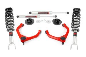 31240RED | Rough Country 3 Inch Lift Kit with M1 Monotube Struts / Rear Shocks (2012-2018 Ram 1500 4WD)