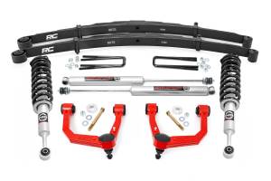 74232RED | Rough Country 3.5 Inch Lift Kit For Toyota Tacoma 2WD/4WD | Red Finish Control Arm, N3 Struts, Rear N3 Shocks
