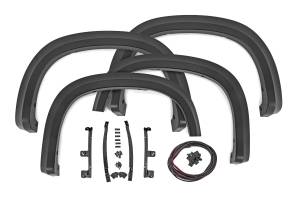 Rough Country - S-C12210-GBA | Rough Country Sport Fender Flares For Chevy Silverado 1500 2WD/4WD (2019-2025) | Black - Image 1