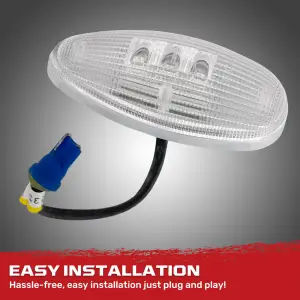 Recon Truck Accessories - 264133WHCL |ÊRecon Dually Fender Lenses (4-Piece Set) w/ 4 White LED Lights in Clear (1999-2014 Silverado, Sierra 3500) - Image 7